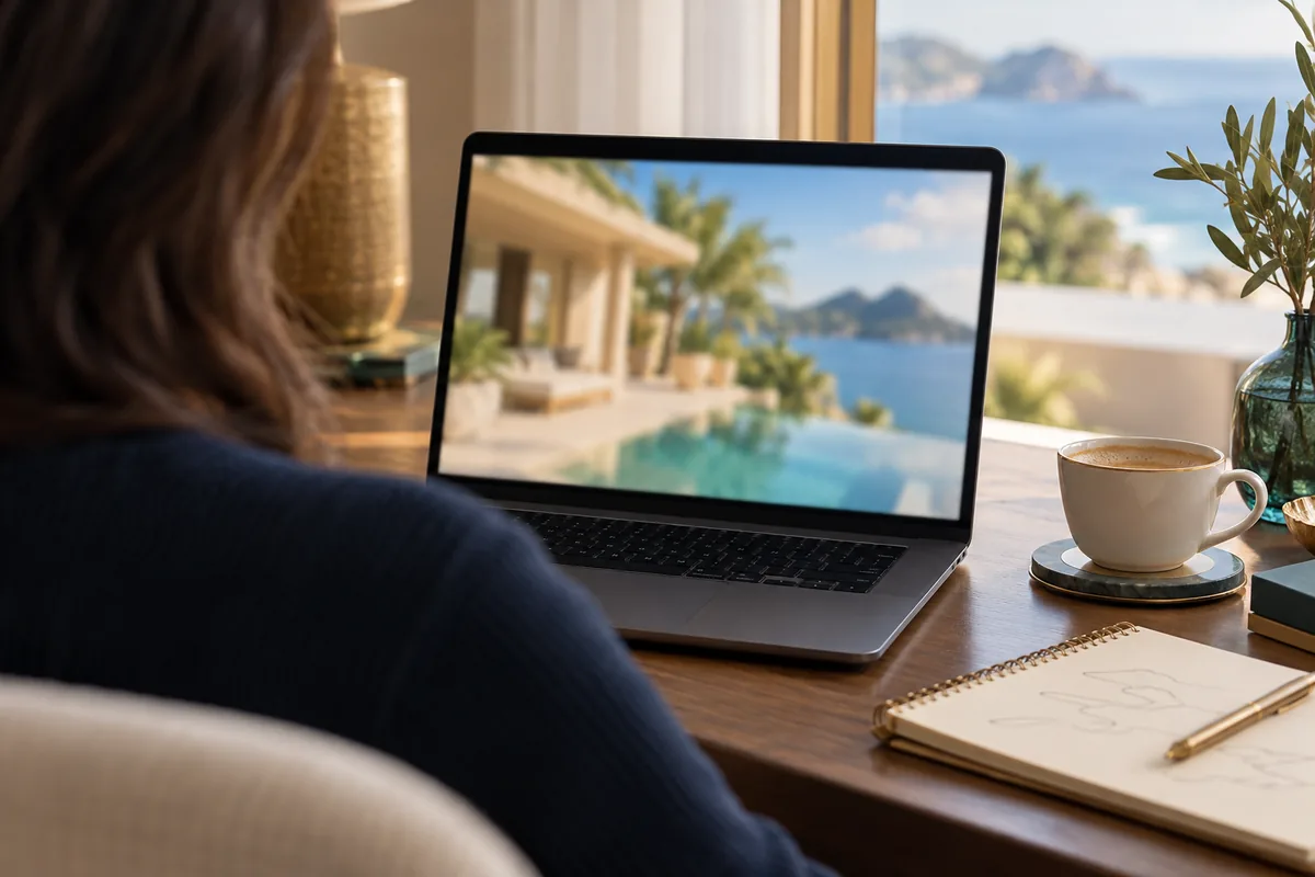 Viewing a property listing on a video call