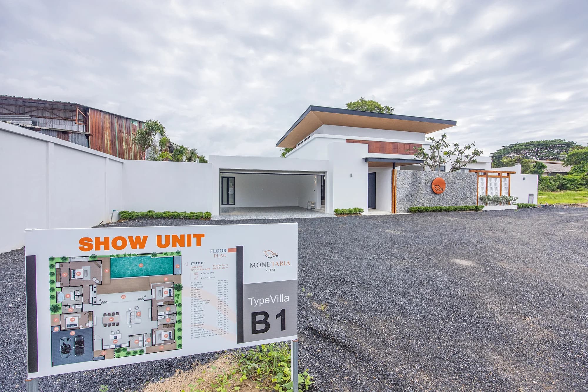Monetaria Villas — показательная вилла B1, построена и открыта для частного просмотра