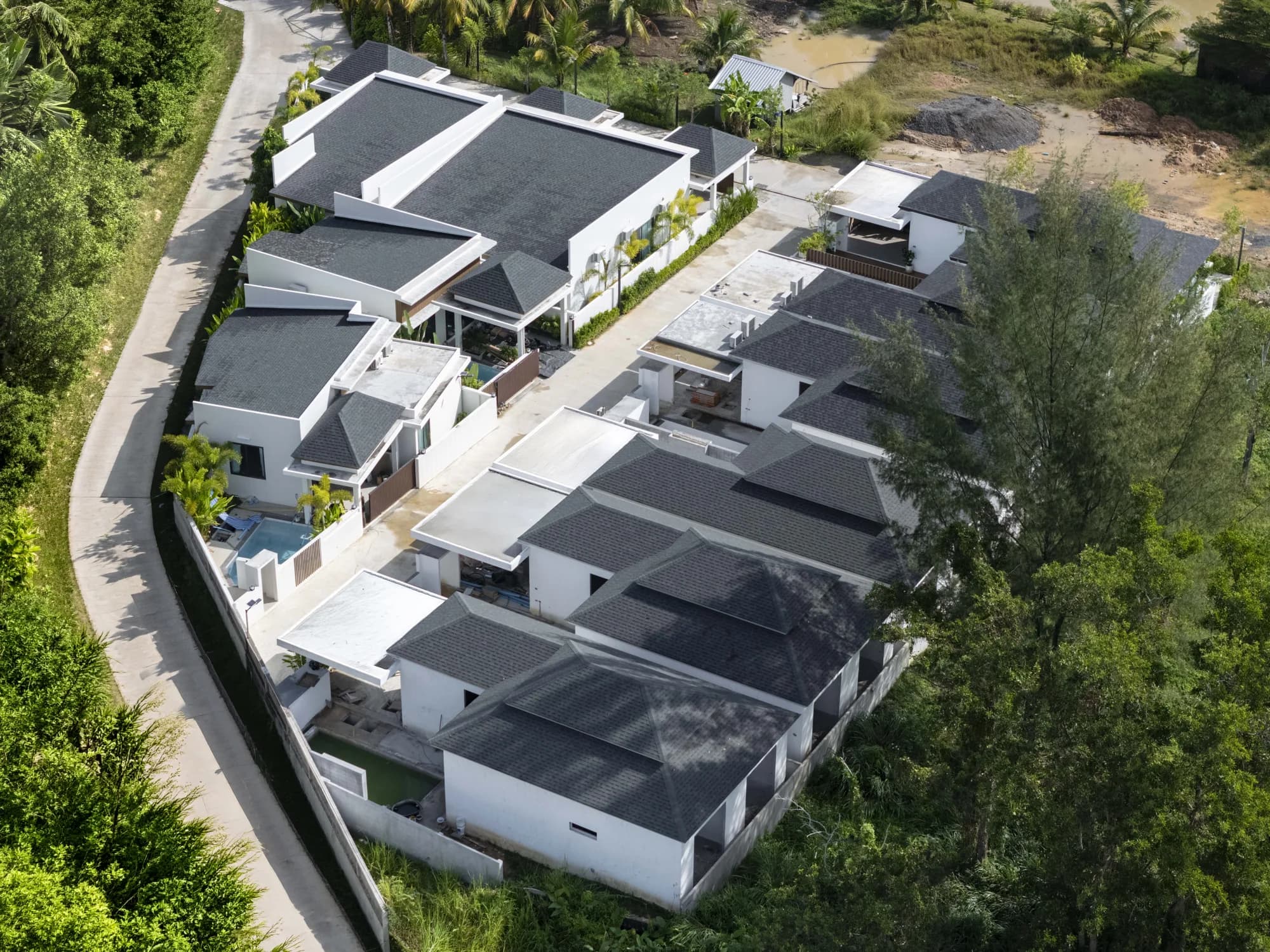 Narinsaya Pool Villas — 奈洋已建成别墅群航拍图